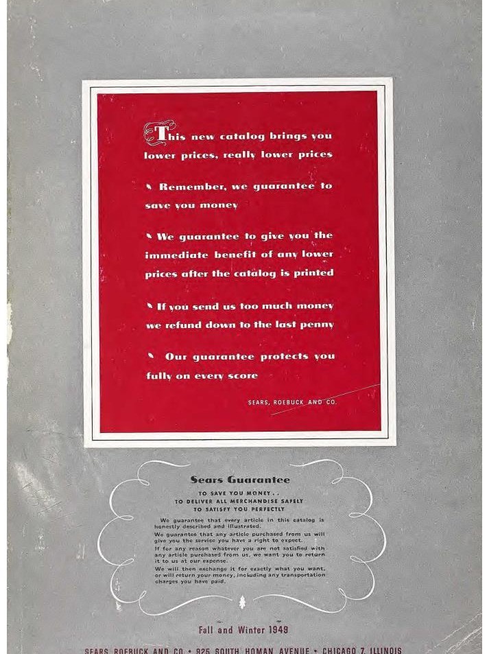 1949 Sears Fall Winter Catalog Cover