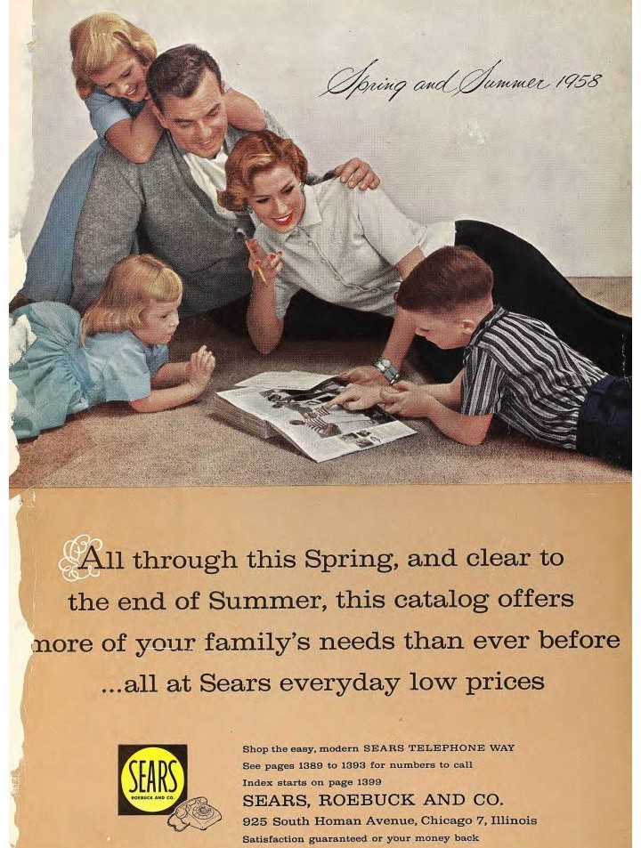 1958 Sears Spring Summer Catalog Cover